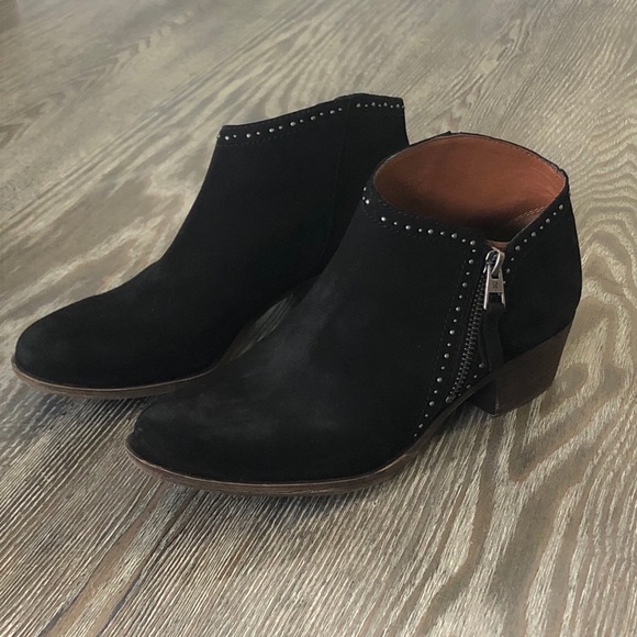 LUCKY BRAND Black Benna Suede Booties - Picture 3 of 8